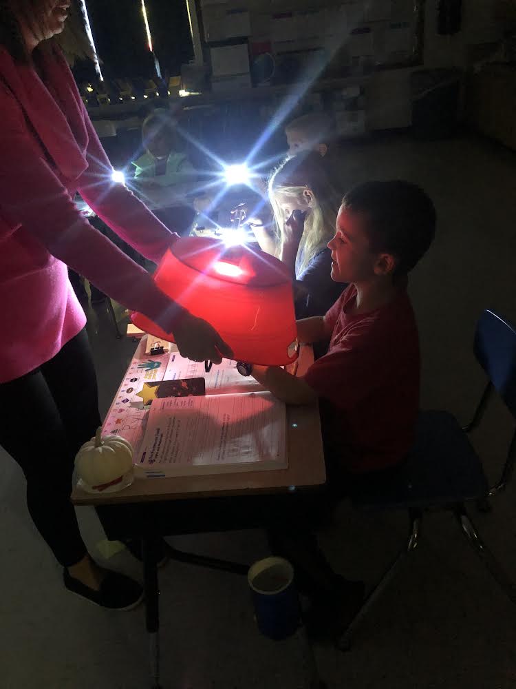 CrystalH_1st's tweet photo. First grade science investigation! Is the material transparent, translucent, or opaque? @PHSPiratePride https://t.co/umMoii2jnz