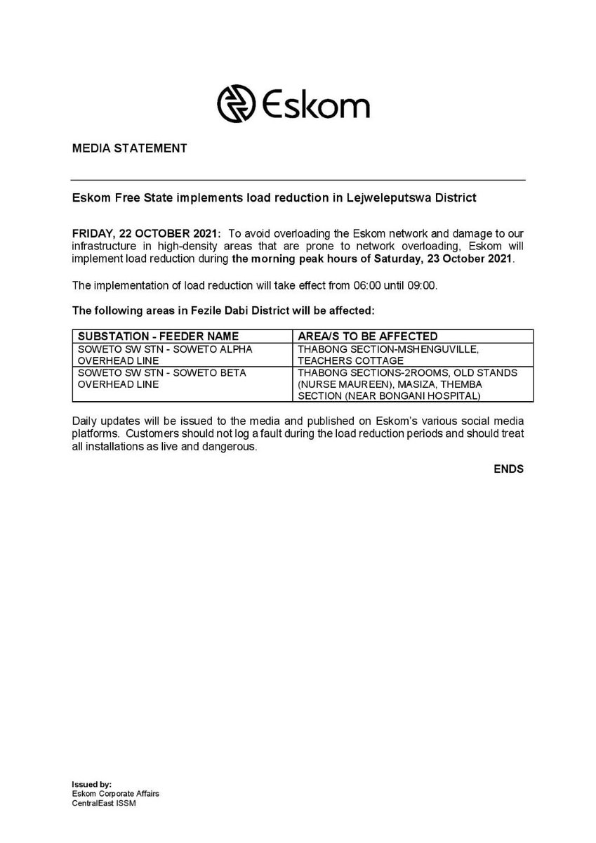 Eskom Hld SOC Ltd tweet media