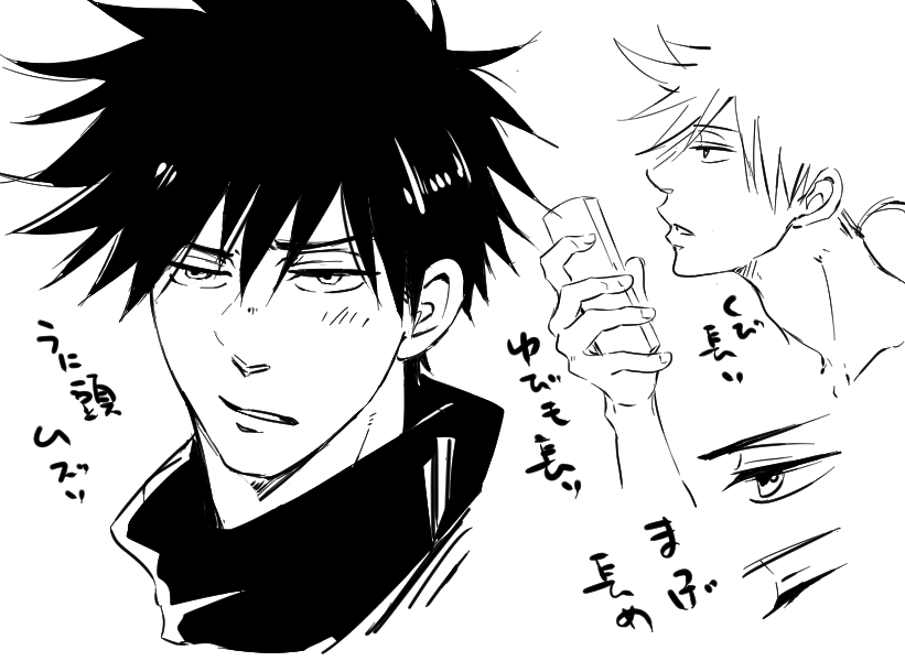 夜中起きちゃったんで、恵の練習してた
細いけどちゃんと男っぽい感じの恵が描きたい
男前な受けがすき 