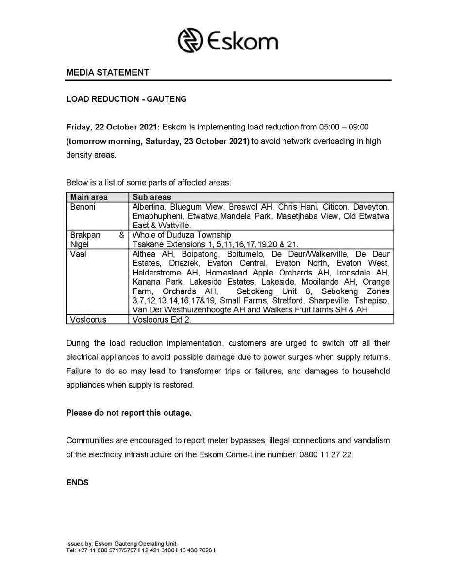 Eskom Hld SOC Ltd tweet media