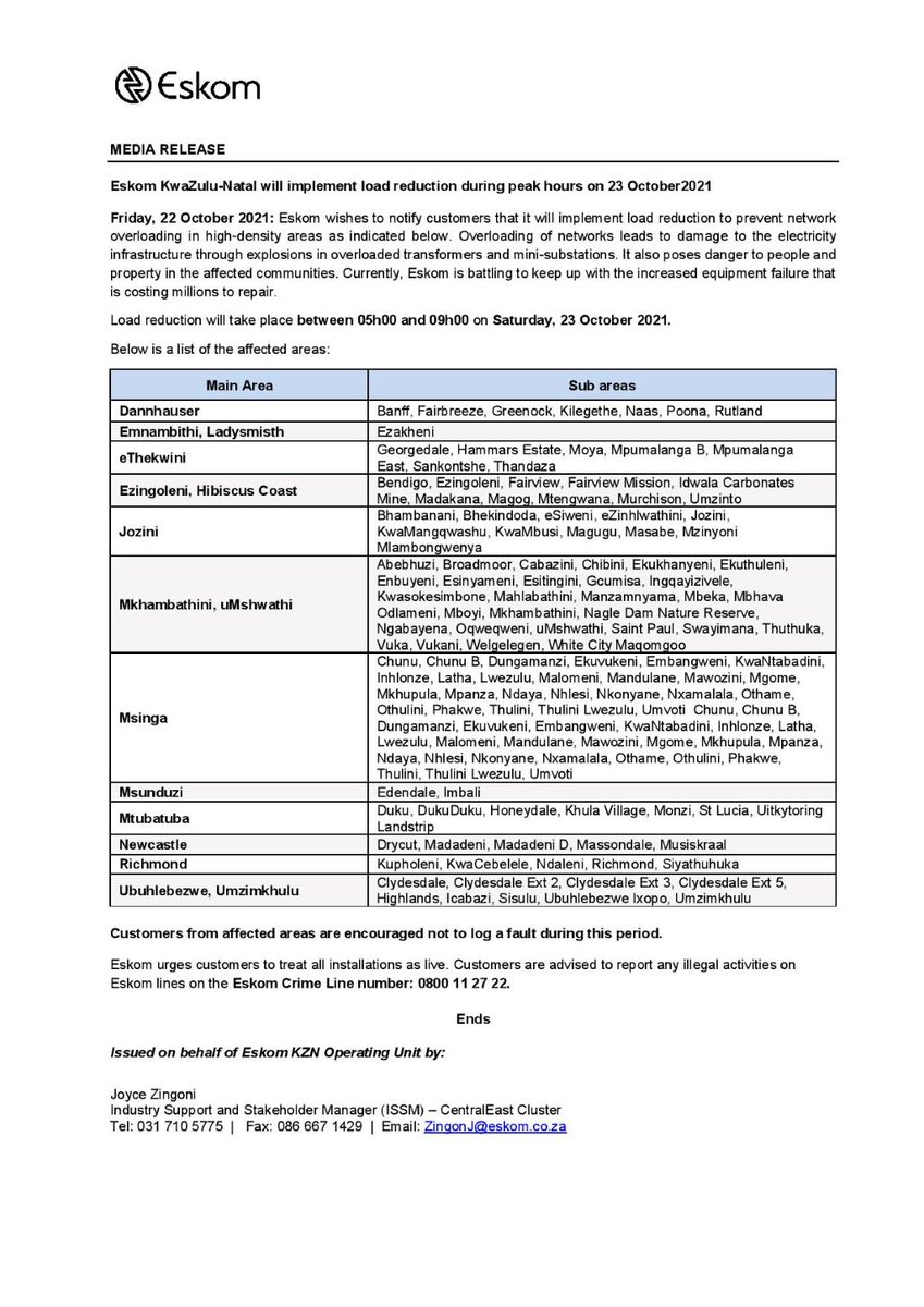 Eskom Hld SOC Ltd tweet media