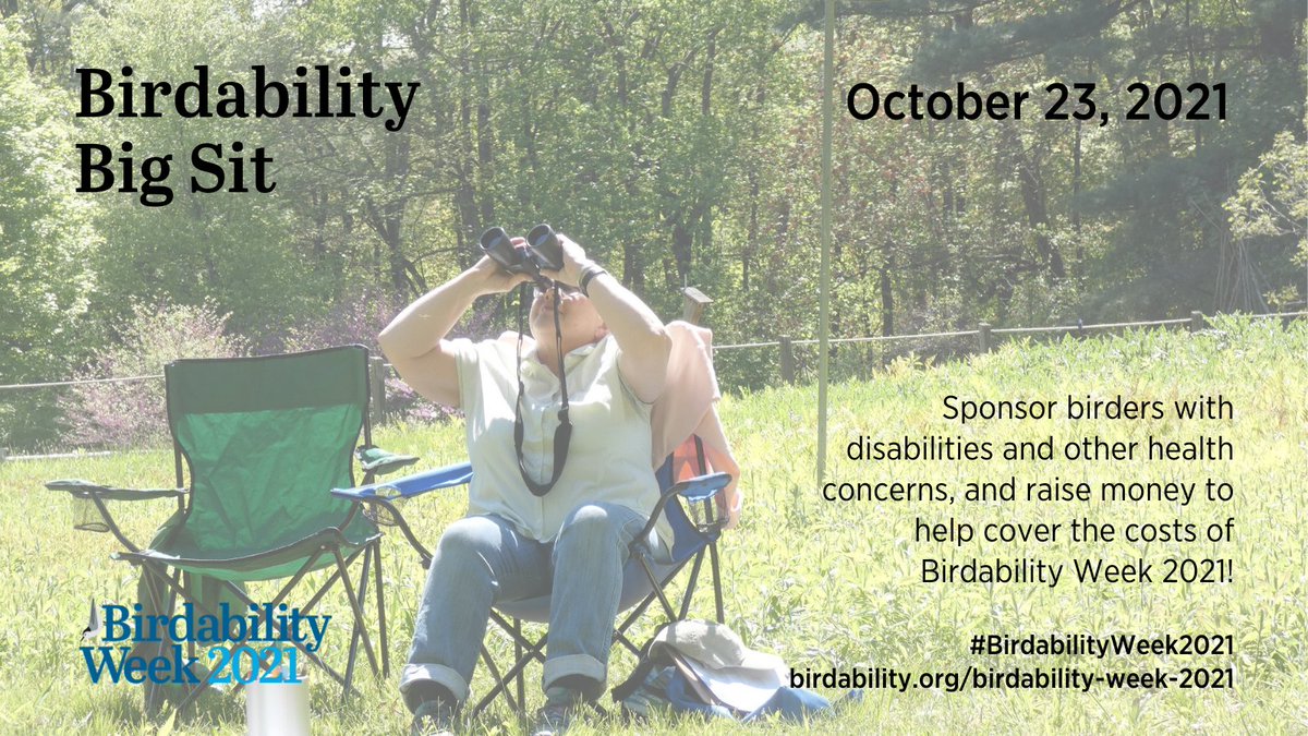 MichiganAudubon's tweet photo. Donate toward the Birdability Big Sit to help cover costs of #BirdabilityWeek2021!
You can go birding with folks with access challenges via the @birdability Facebook and Instagram channels from 8 a.m. to 1 p.m. ET on Oct. 23.
https://t.co/OWEcNXdupq https://t.co/mAGfBGyNAQ