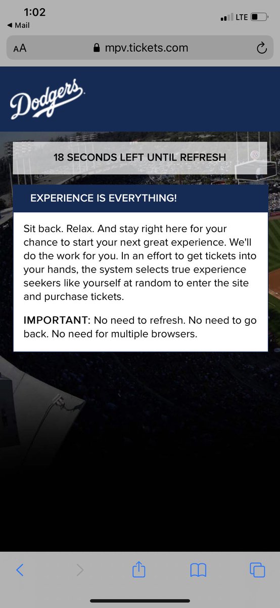 Hey <a href="/Dodgers/">Los Angeles Dodgers</a> it’s been refreshing for 8 minutes