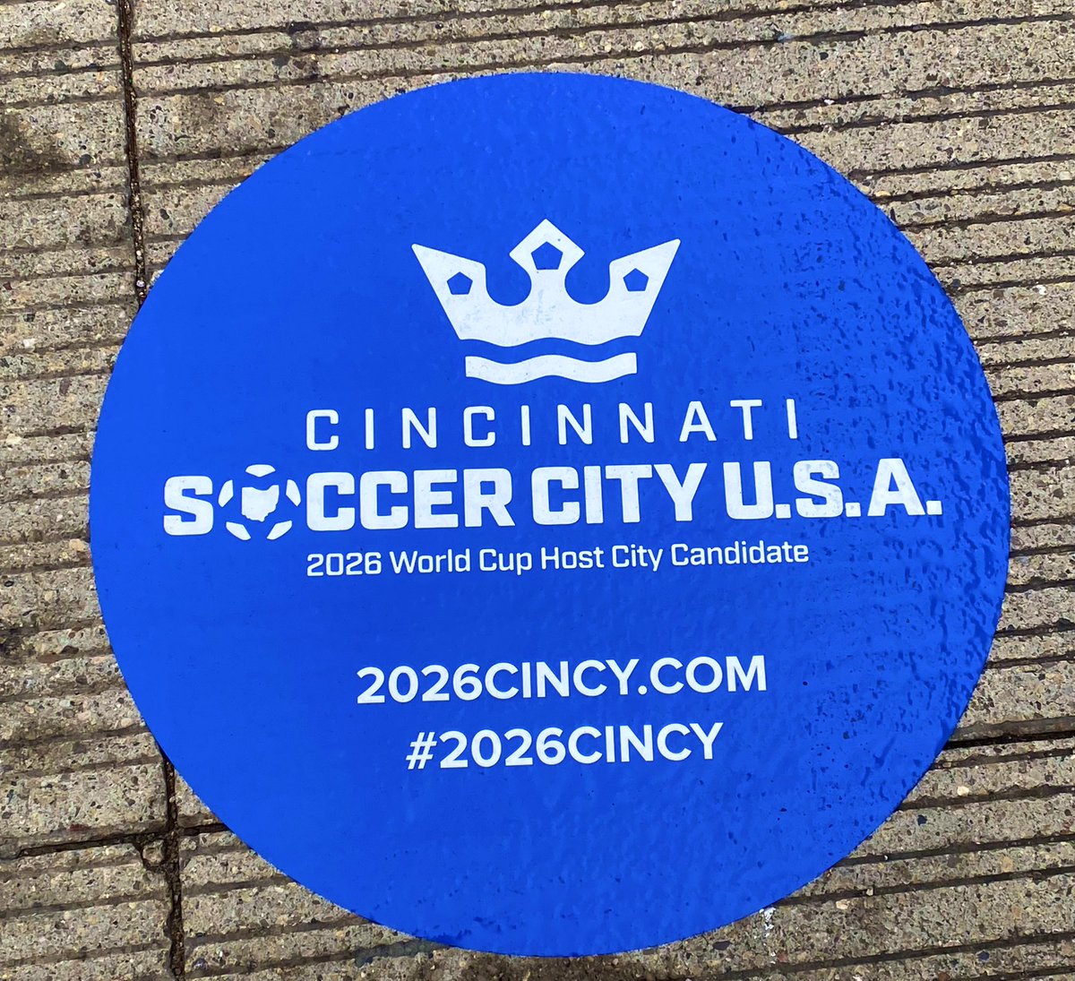 Today, #CincyWelcomesTheWorld to help bring #FIFA World Cup to the Queen City in 2026. #2026cincy #OhioWantsTheCup.