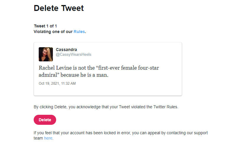 Twitter locked my account for 12 hours for posting the following truthful tweet.

RT IF YOU AGREE!

STOP THE CENSORSHIP!