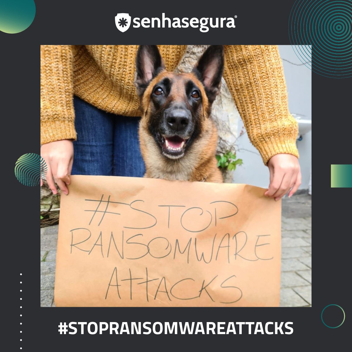 segura_security's tweet photo. senhasegura launches the campaign #stopransomwareattacks to raise the awareness of users and organizations to enforce cybersecurity and prevent this kind of attack from taking place.
https://t.co/zHBl2wSCdU
#cybersecurity #ransomware #cybercrime #senhasegura https://t.co/YIGOYygBSM