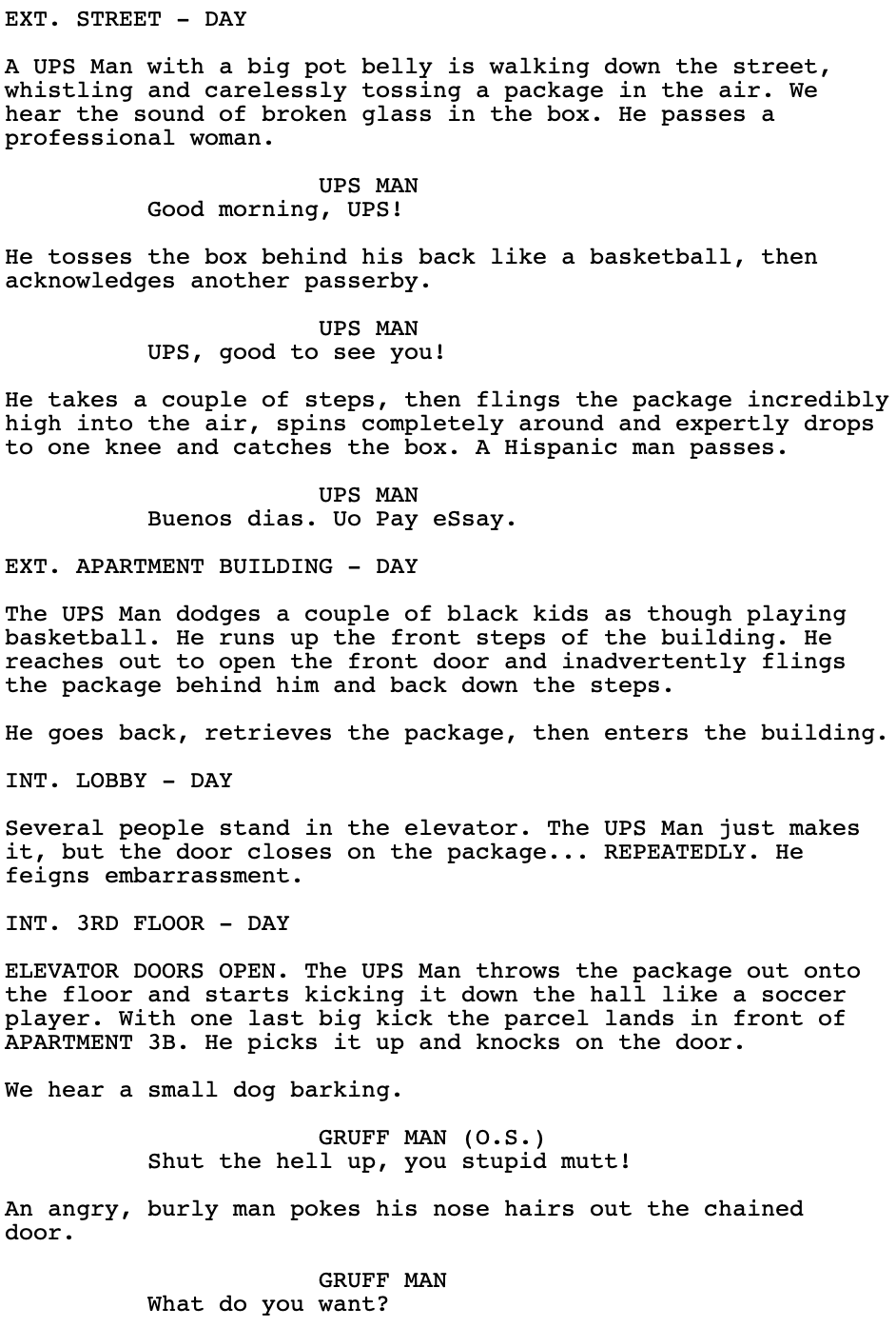 Scott Myers on X: Page One: Ace Ventura: Pet Detective (1994),  screenplay by Tom Shadyac, Jim Carrey, story by Jack Bernstein   / X