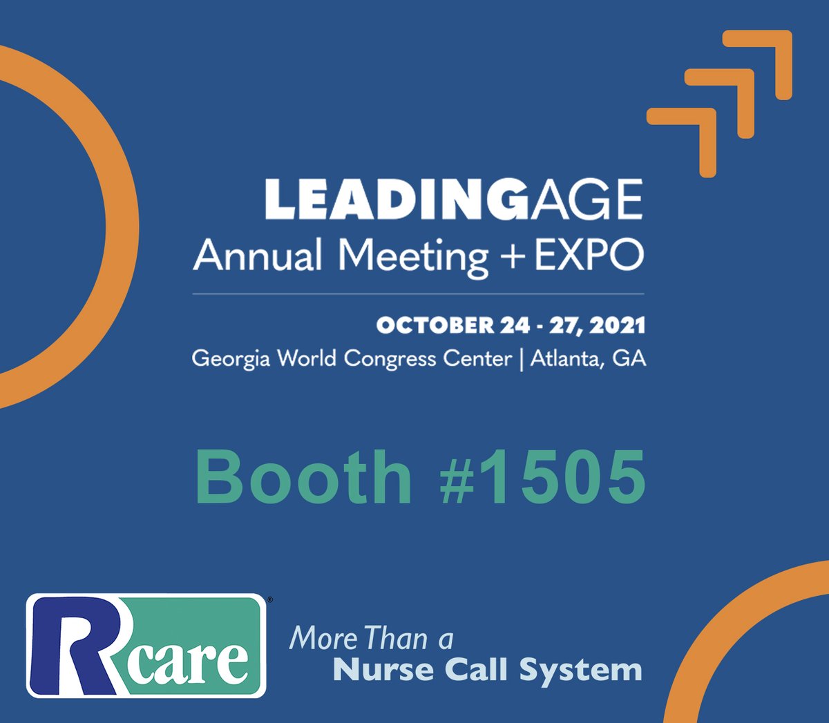 We're back <a href="/LeadingAge/">LeadingAge</a> Annual Meeting &amp; Expo! Stop by booth 1505 &amp; meet some of the team. We've been working diligently this past year to improve &amp; develop innovative solutions to meet the complex problems of today. Expo Hours: Mon &amp; Tues 11am-3pm, Wed, 9-11am. #LeadingAge21