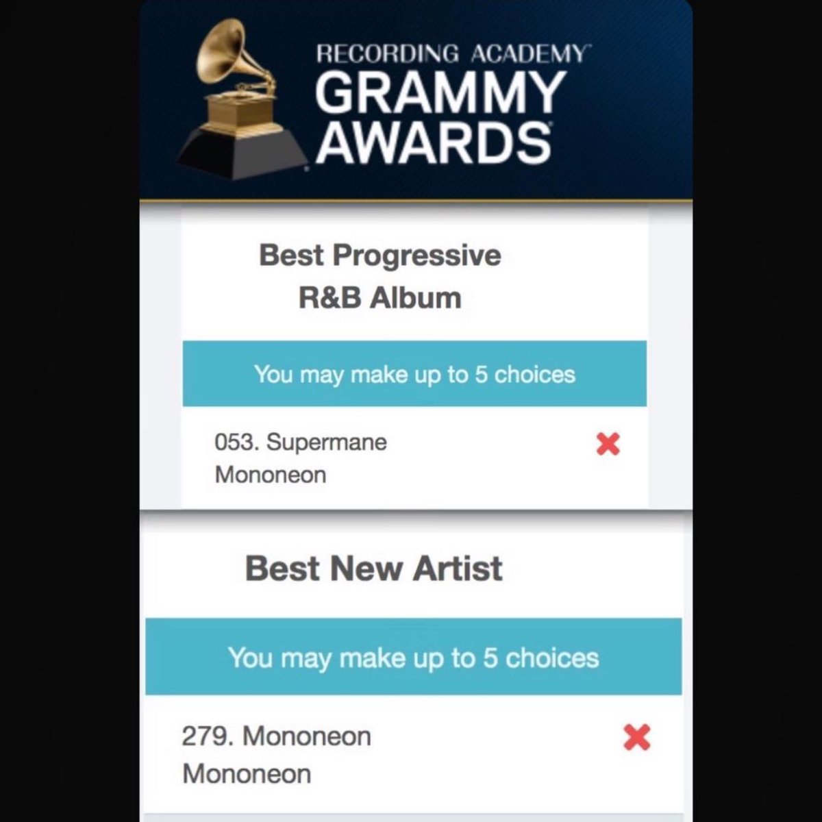 MonoNeon's tweet photo. 🤣💩🦄Hell yea.. my album “Supermane” made the list for Grammy consideration. If you’re a voting member.. vote for that shiet 😆✨💩🦄🐥 https://t.co/HiPObwDxyM