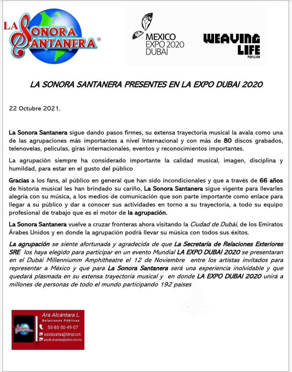 RPSANTANERA's tweet photo. @SRE_mx @guillermopous @Radio_Formula @Televisa_Prensa @NTelevisa_com @TvsEspectaculos @televisaesp @TelevisaDigital @TelevisaCine @Milenio @mileniotv  @ReneFranco @eazcarraga @_CarlosRivera @alex_gou @reformagente @TVyNovelasMex @ImagenTVMex @Flor_Rubio @VentaneandoUno https://t.co/BtIVpP5hZK