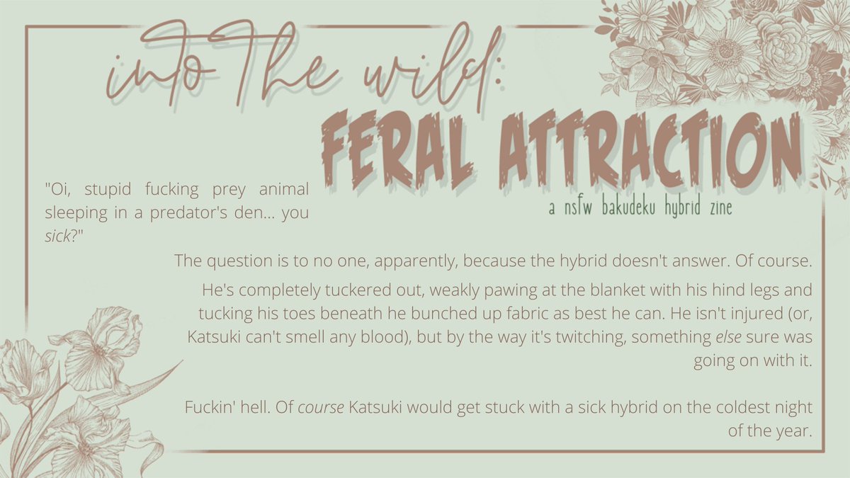 A little bunny sneaks his way into Katsuki's bed!! What's gonna happen in the middle of the night? 👀 

Check out <a href="/IntoTheWildBkDk/">Into The Wild: A BkDk/DkBk Zine</a> for my nsfw fic, featuring bear!kacchan and bunny!deku! 

FREE downloads drop November 6th.