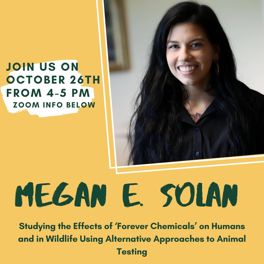 Join us this Tuesday for the first seminar of the semester! Megan Solan will be presenting her work on persistent environmental chemicals and how they affect humans and wildlife. 
Zoom Meeting:
baylor.zoom.us/j/2751002349?p…