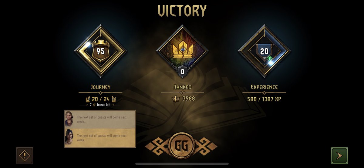 Arden_FTW's tweet photo. I have been playing Gwent since 2017. For the first time, I’ve finally reached Pro Rank! #gwent #fuckingfinally https://t.co/NgmxqxZq9R