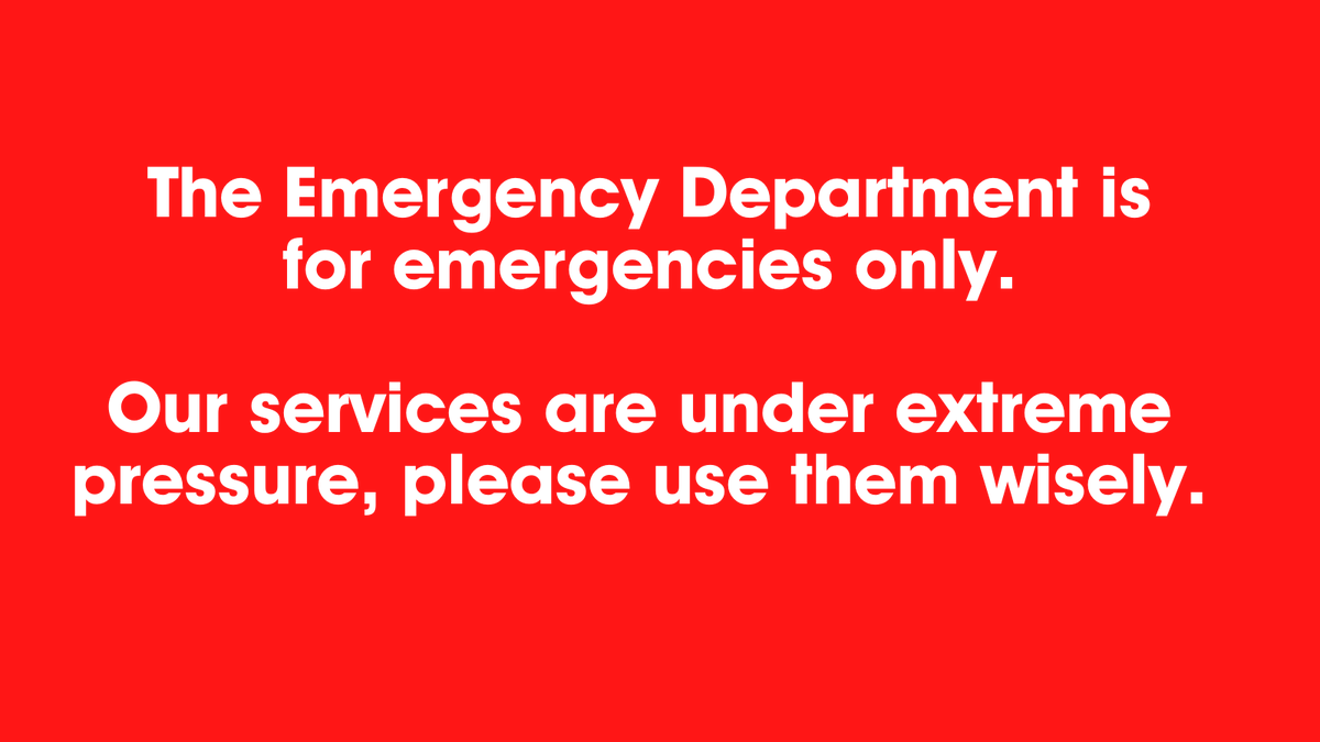 NHS Lothian (@nhs_lothian) on Twitter photo Our Emergency Departments continue to be exceptionally busy. 
If you think you need to attend A&E, but it is NOT life threatening please call 111 in the first instance to be directed to the right care service or to be given an appointment to attend hospital if required. Our Emergency Departments continue to be exceptionally busy. 
If you think you need to attend A&E, but it is NOT life threatening please call 111 in the first instance to be directed to the right care service or to be given an appointment to attend hospital if required.
