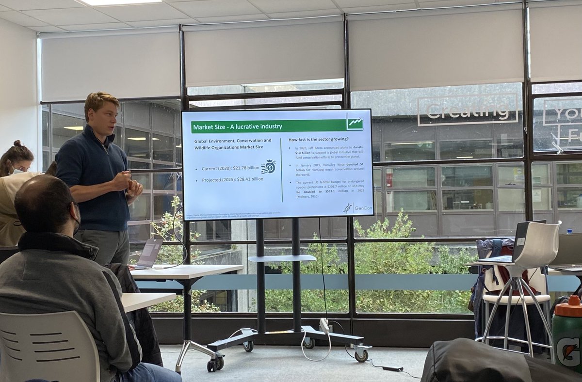 And the  winner of IDEAS WEEK is team “GenCon”for their excellent idea of applying genomics to monitor wildlife and endangered species. Congratulations 👏 Team GenCon! Well done to all the teams for their hard work, creative ideas and great pitches!