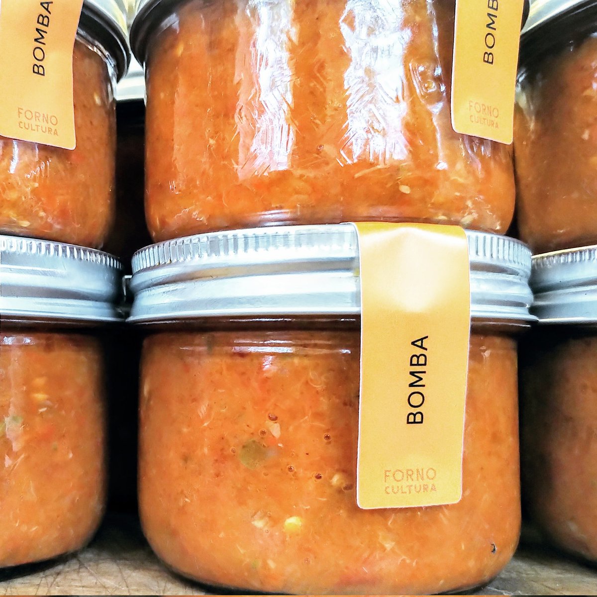 fornocultura's tweet image. Our BOMBA Spicy Italian spread! We&apos;re fully stocked #bombacalabrese #peperoncini #friggitello #fornocultura #teamsavoury Part of our seasonal #preserved program Our Kitchen to Ur Pantry.