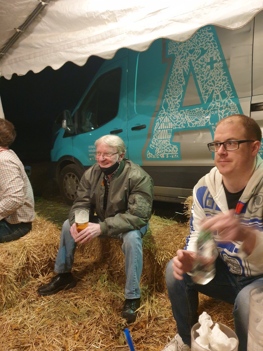 We finally got to visit <a href="/AinstyAles/">Ainsty Ales Brewery & Taproom</a> bar and tap room. We sat outside on bales of hay! It was so cosy! I definitely recommend a visit if you haven't been!