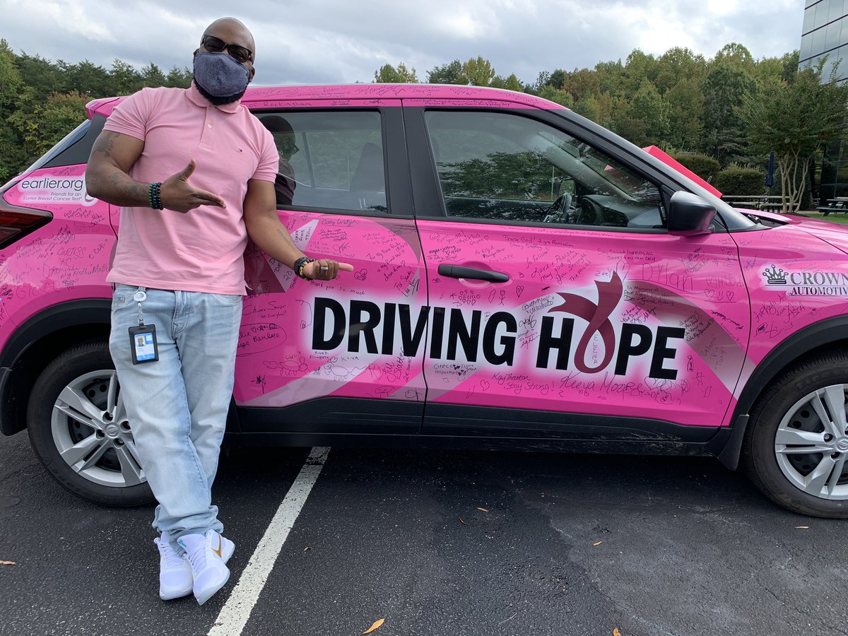 PoteatsPromos's tweet photo. Much fun today as we honor those impacted by Breast Cancer and helping to continue the research for early detection! #NBCEBreastCancerAwareness #NBCEFamily #NBCEWearsPink @H3Greensboro @1malonezone https://t.co/z8djxQRB4B