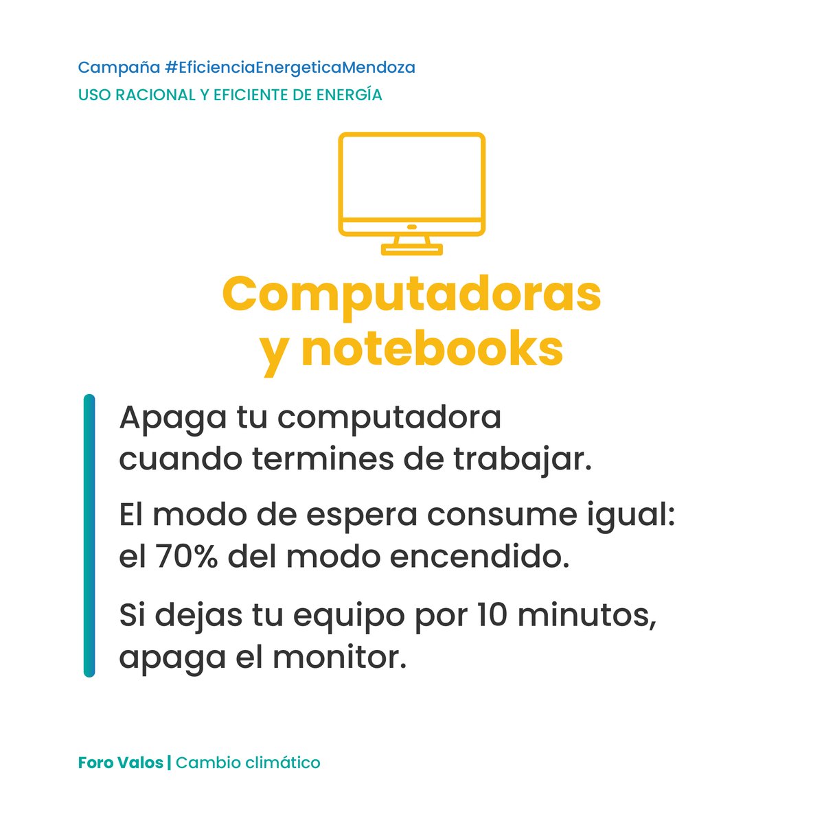 Edemsa's tweet photo. #ForoValos #EDEMSA
Uso racional y eficiente de Energía en los Hogares

💡 "Si bajo mi consumo de energía, lucho contra el Cambio Climático"

Hoy: Tips sobre #Computadoras
Conocé más en https://t.co/54mYyLG8hf

#eficiencianergeticamza #accionporelclimamza #ODS13mza #cop26mza https://t.co/pEUrXGdjao