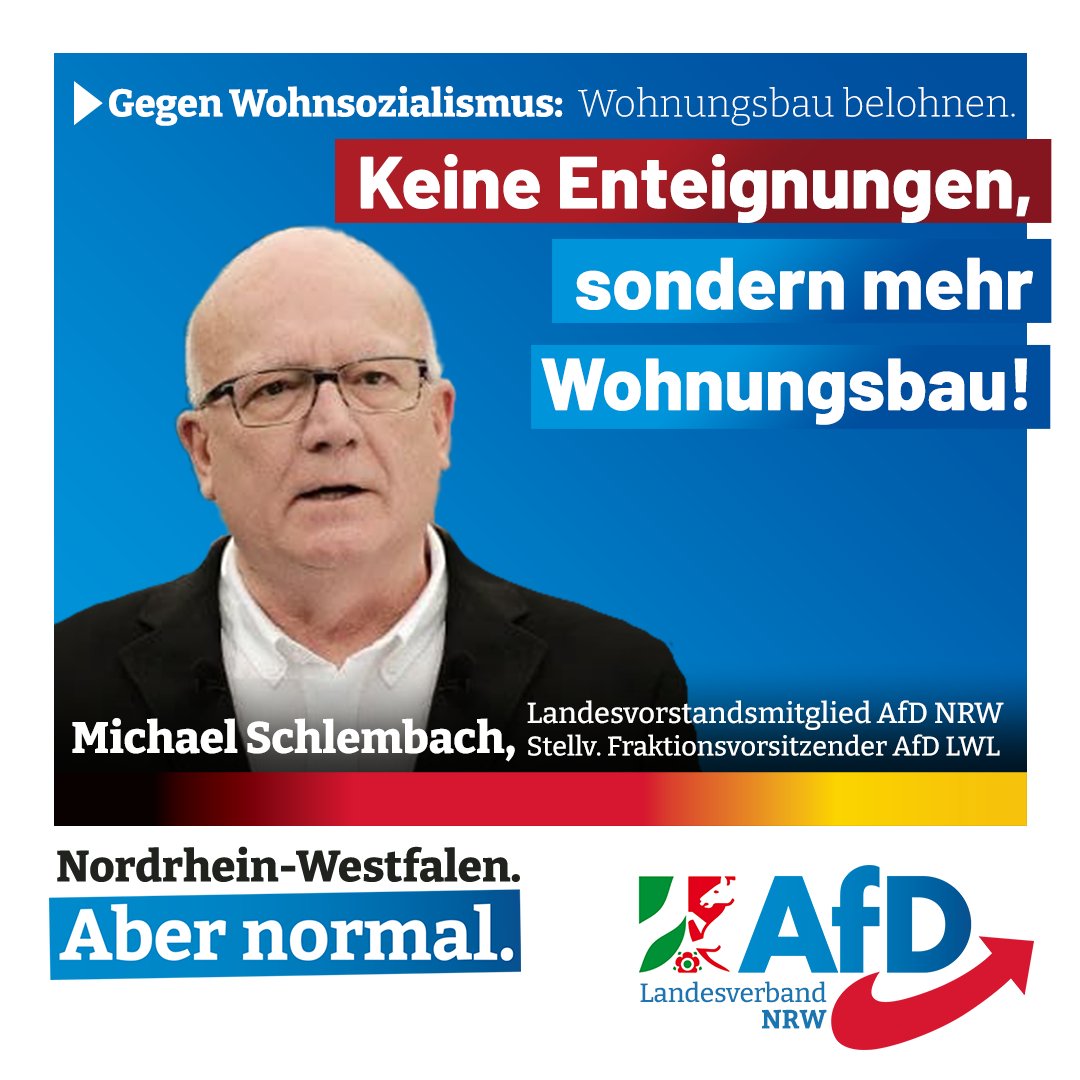 Kevin Kühnerts feuchte Träume bezüglich Enteignungen von Wohnungsbaugesellschaften gehen mit der AfD überhaupt nicht. Wohnsozialismus ist weder zeitgemäß noch sinnvoll. Enteignungen kosten viel Geld an Entschädigung und schaffen keine einzige neue Wohnung.