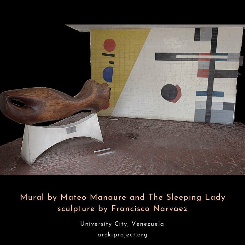 ArckProject's tweet photo. This #mural and #sculpture were created in 1954, located at University City in Venezuela. 3D model created in collaboration for our Venezuela initiative with @IAM_Vzla. Photographed by luis Chacin, July 2018. #TheArckProject Explore the art up close: https://t.co/NfqvC0HzUz https://t.co/Cx3rPe5nNi