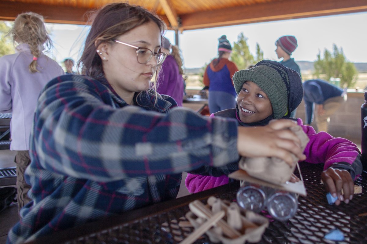 CSSKodiaks's tweet photo. Trust falls, hiking, and constructing boats out of cardboard. Learn what other team-building activities Middle School students engaged in during Seminar I while camping and exploring 1,460 acres at Colorado's first state park: https://t.co/I8uEgT1LEK. #ExperientialLearning https://t.co/W2ImYlphJ2