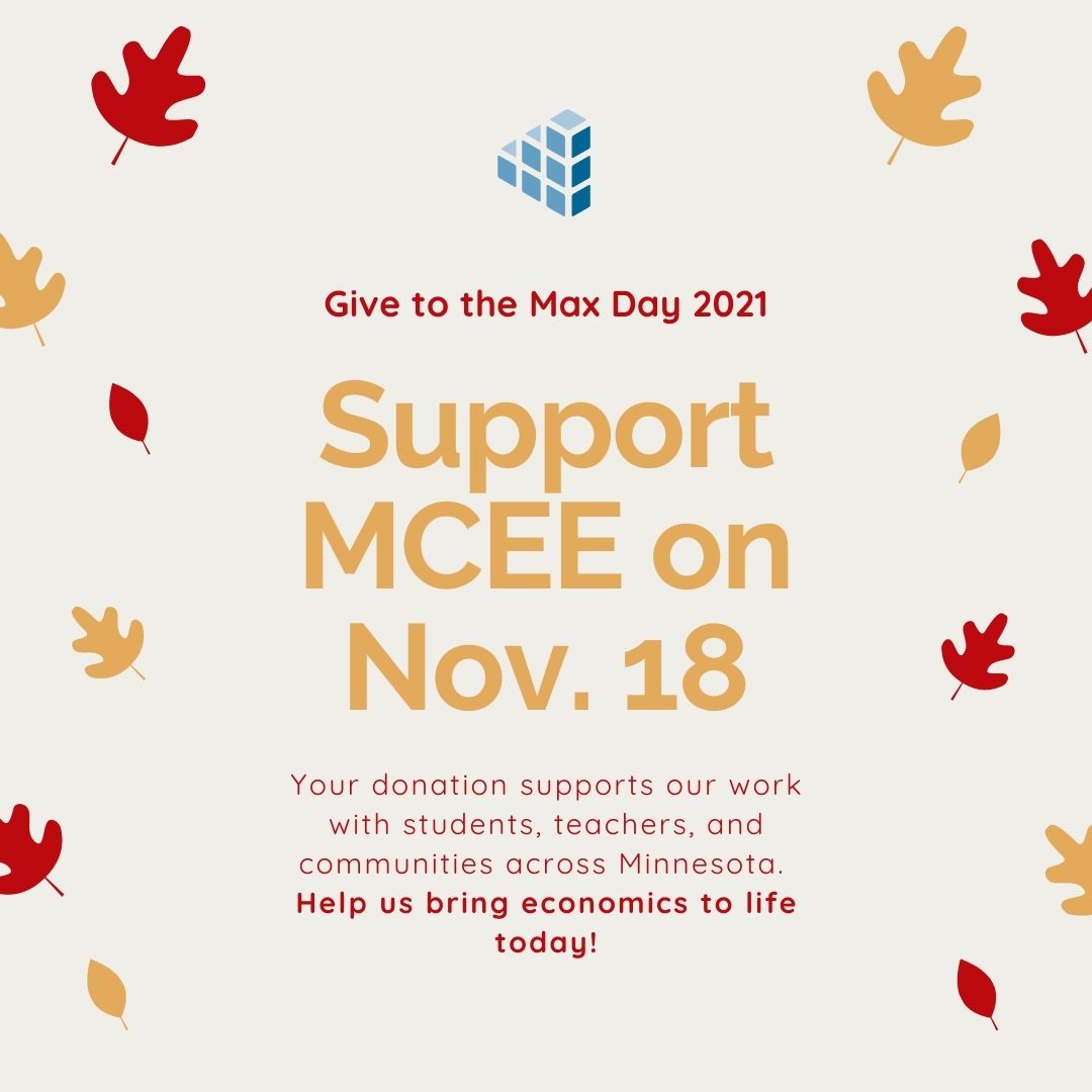 You won't "be-leaf" how much your support means to us! Giving to MCEE on #GTMD21 allows us to keep fighting for teachers, students, and communities to bring economics to life. Learn more: z.umn.edu/GiveMN-MCEE
#EconEdMonth