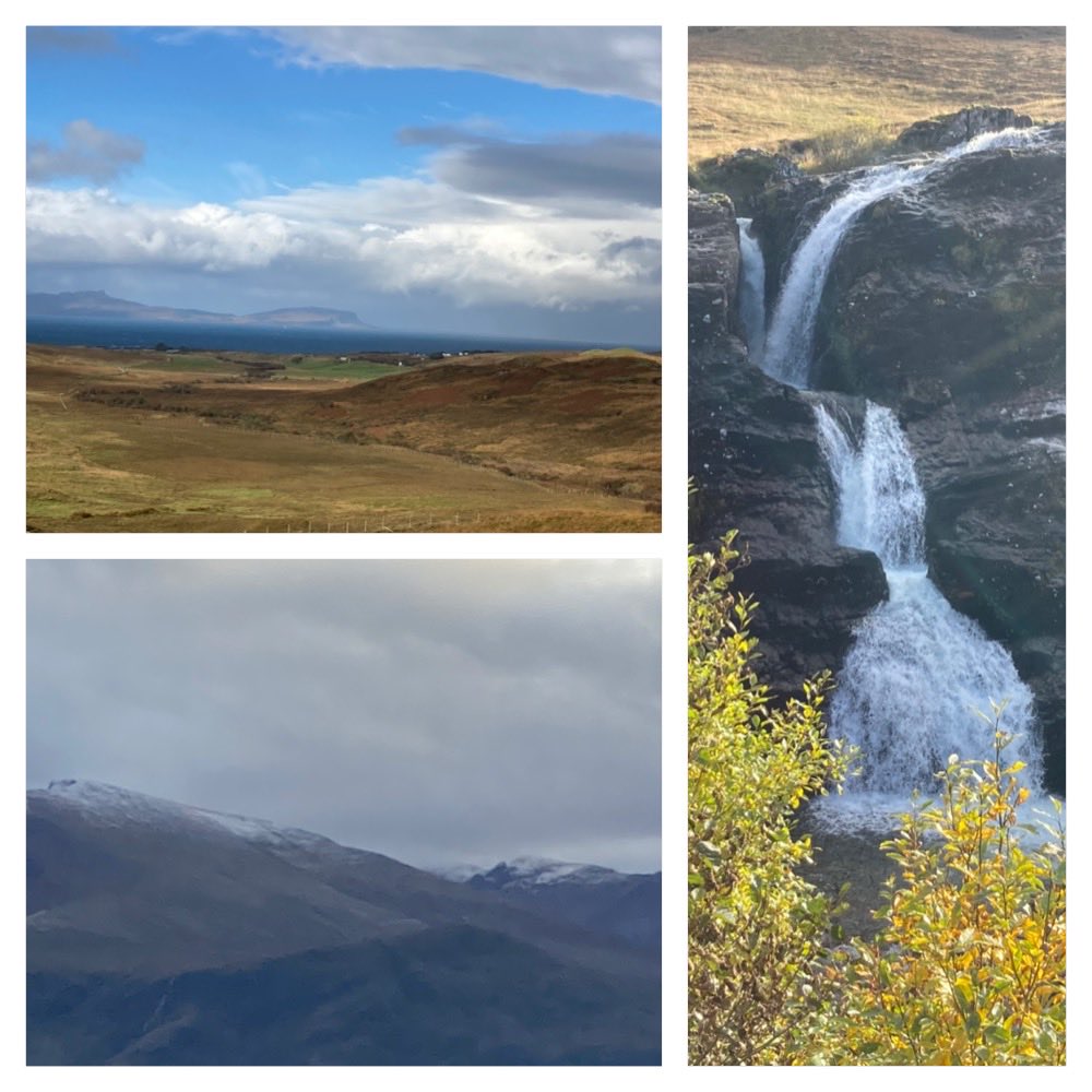 What a stunning country we live in, a few photos from our week away in Ardnamurchan, looking across to Skye, a dusting of snow on Ben Nevis and falls of Glencoe