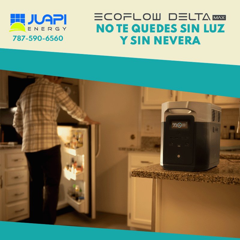 JuapiEnergy's tweet photo. NUEVO Delta MAX, un generador solar ☀️ portátil con más power y más energía! No te quedes sin luz y sin nevera, llame a JUAPI Energy para ayudarle. 
787-590-6560
#energiasolar #puertorico #camping #apagon #juapi https://t.co/eydty4nWqJ