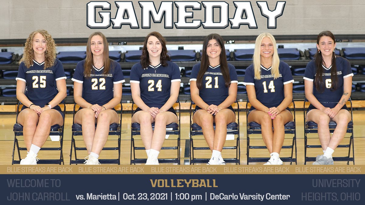 SENIOR DAY GAMEDAY!

Be here to support the Blue Streaks today! Senior Day festivities shortly before the match 🏐
📊 jcusports.com/sidearmstats/w…
📺 boxcast.tv/view/volleybal…
#StreakUp ⚡️