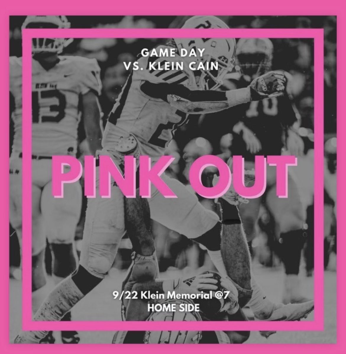 HildeCheer's tweet photo. Can’t wait to cheer on Oak tonight! #PinkOut #hildejoy @HildebrandtKISD https://t.co/hB63CSwSMp