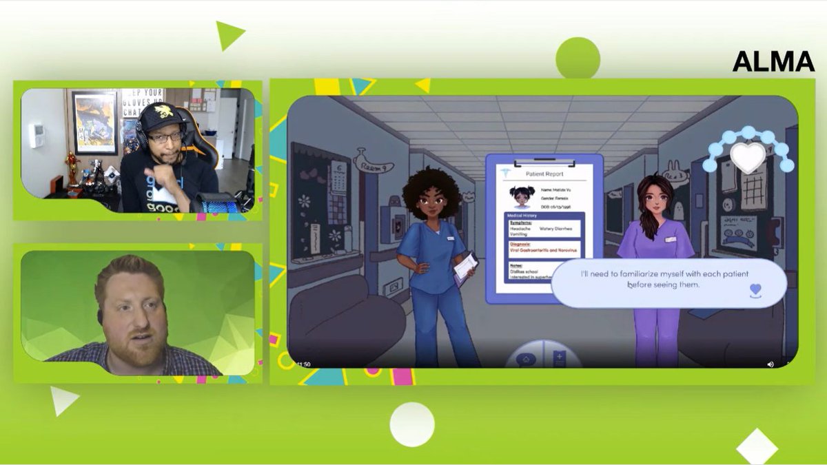 Congrats to <a href="/Alma_Play/">Alma</a> and <a href="/frenchiee_fries/">francesca</a>!  So wonderful to see this game at <a href="/IndieCade/">IndieCade 🕹️🌟</a>. frenchie-fries.itch.io/alma