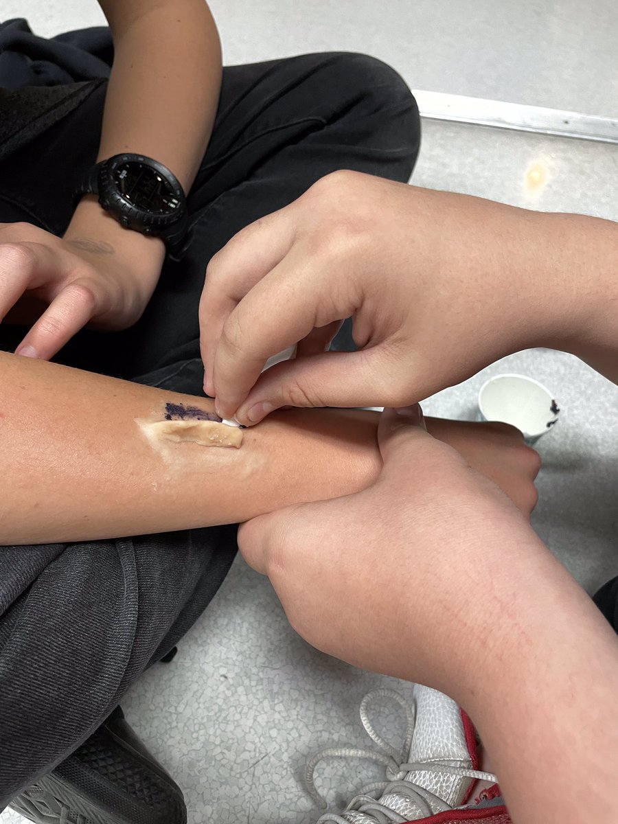 SJB_CCSD's tweet photo. Showcase of Learning with grade 8 drama. Great movie makeup!!! https://t.co/27jRSzczw0
