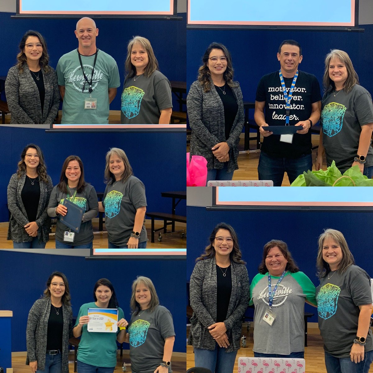 LISD_HR's tweet photo. @LewisvilleLC celebrated some amazing staff members today! Ms. Cline, Ms. Paulino, Ms. Domenech, Mr. Salmon & Mr. McLain are LISD All Stars!! 🌟 Thank you for all you do for our students each and every day! https://t.co/uNbYYpnh43