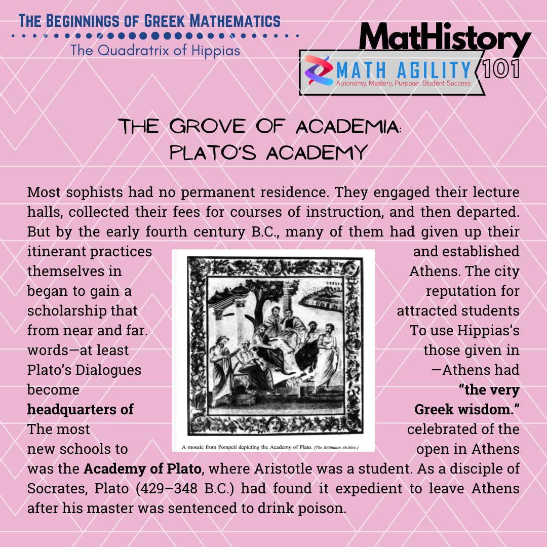 MathAgility's tweet photo. MatHistory 101: Athens was "the very headquarters of the Greek wisdom" where the Academy of Plato was founded. Read on to know more about it. 

#mathistory #math #history #MathAgility #GreekMathematics #AcademyogPlato https://t.co/KCfSNK4yW7
