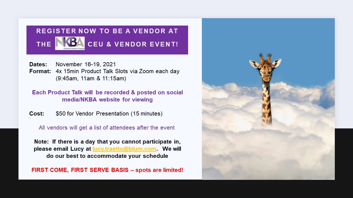 CEU &amp; Vendor Event:  Calling all Vendors!  Spots are limited! - mailchi.mp/a8b4779688ab/c…
