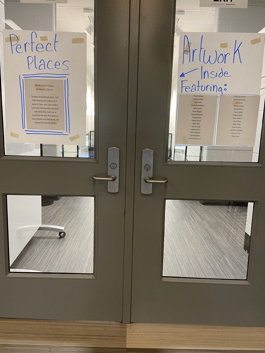 bridgetfalenski's tweet photo. Go see some of my incredible intro to painting student work in the school gallery. #onlywb #wbsd https://t.co/5BvuRgWeRw