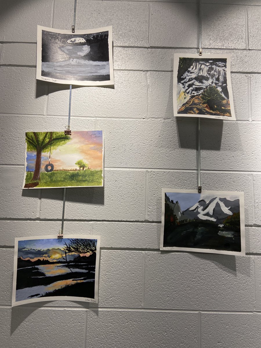 bridgetfalenski's tweet photo. Go see some of my incredible intro to painting student work in the school gallery. #onlywb #wbsd https://t.co/5BvuRgWeRw