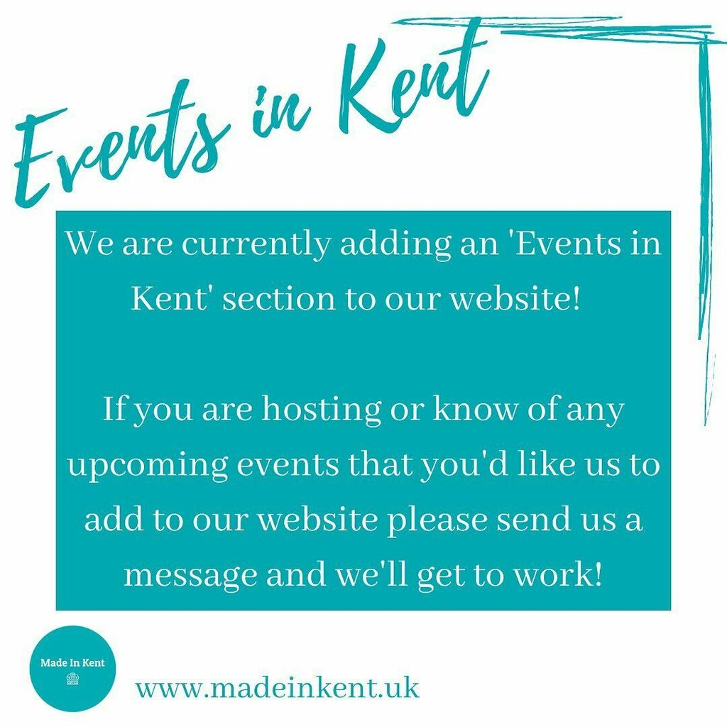 We want to know about upcoming events in Kent. 

Please send us message if you want us to feature your event on our website. 

#eventsinkent #kentevents 
#madeinkent #kent #shoplocal #shopsmall #shopsmallbusiness #supportsmallbusiness #supportlocal #supp… instagr.am/p/CVWDZPoMQ01/
