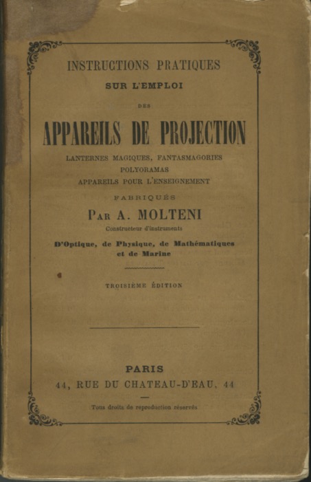RealPreCinema's tweet photo. The demonstration spoken of was at the Grand Amphitheater of the #Sorbonne, in Paris to an audience of more than 2,000 people. Below is Catalog No.55 by François Marie Alfred Molteni viewable @internetarchive https://t.co/yhivIssVNX https://t.co/3GVd36yE0Q