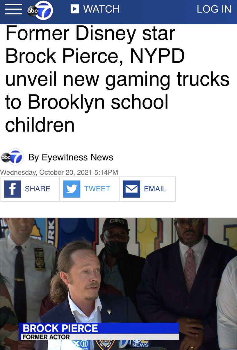 RzstProgramming's tweet image. The NYPD’s two newly announced “gaming trucks” are funded by billionaire Trump donor Brock Pierce who: 

📌 Was named in two civil lawsuits alleging sexual abuse of underage boys

📌 Spoke at a 2011 conference in the Virgin Islands supported by Jeffrey Epstein