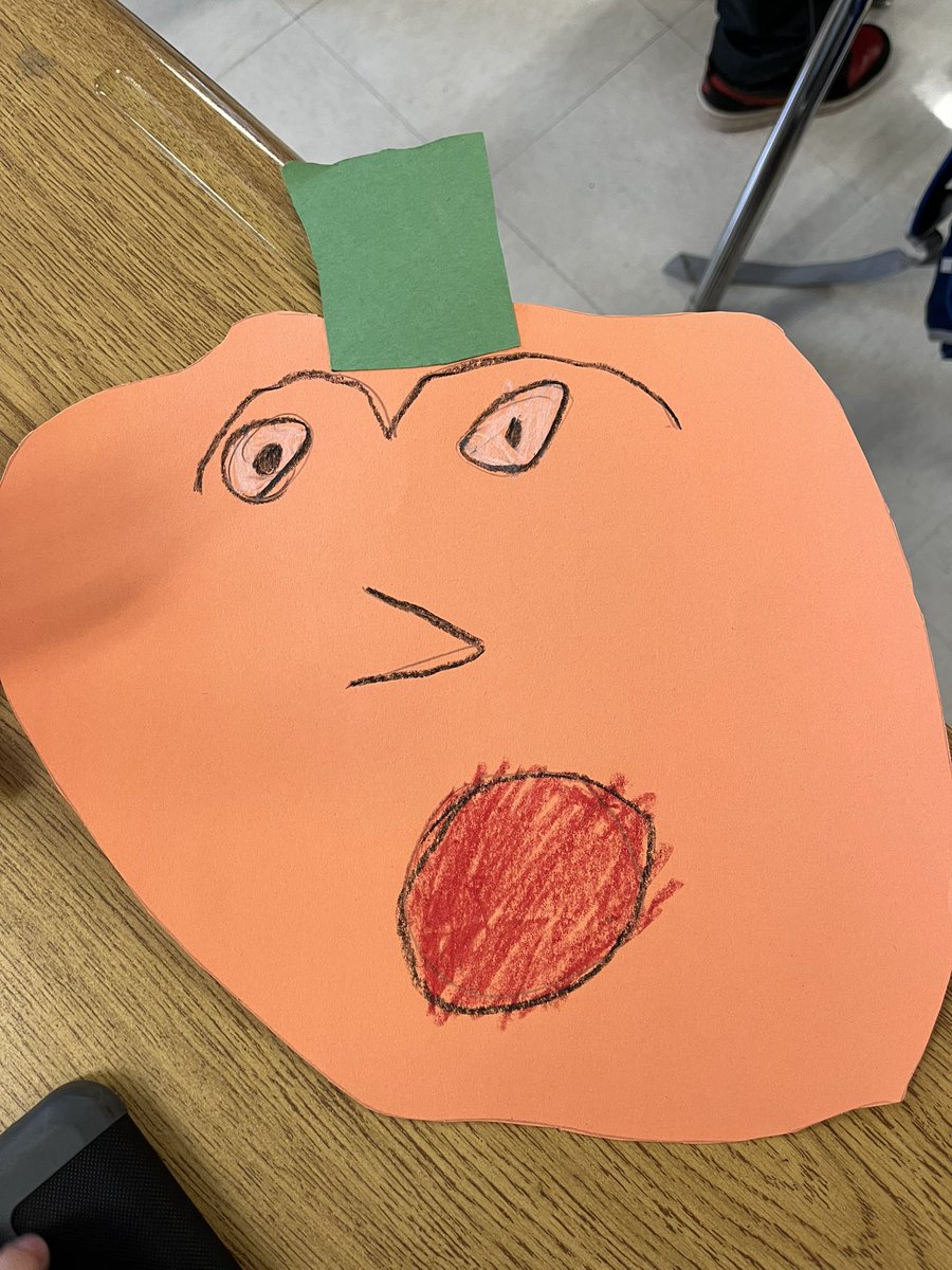 Mrs_DeFortuna's tweet photo. First grade friends made emotional pumpkins today after talking about feelings. @Mrs_DeFortuna @Willow_Dale_ES @Centennial_SD https://t.co/ossNHz3pMe