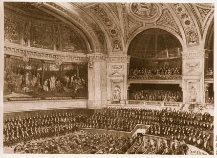 RealPreCinema's tweet photo. 4/4
Below left (c. 1880) is the Grand Amphitheater of the Sorbonne, in Paris where Alfred Molteni and Stanislas-Étienne Meunier hosted their consummate demonstration by the #projectionlantern for teaching purposes. On the right is a modern photograph of the interior. -30- https://t.co/EPBGjAfT3h