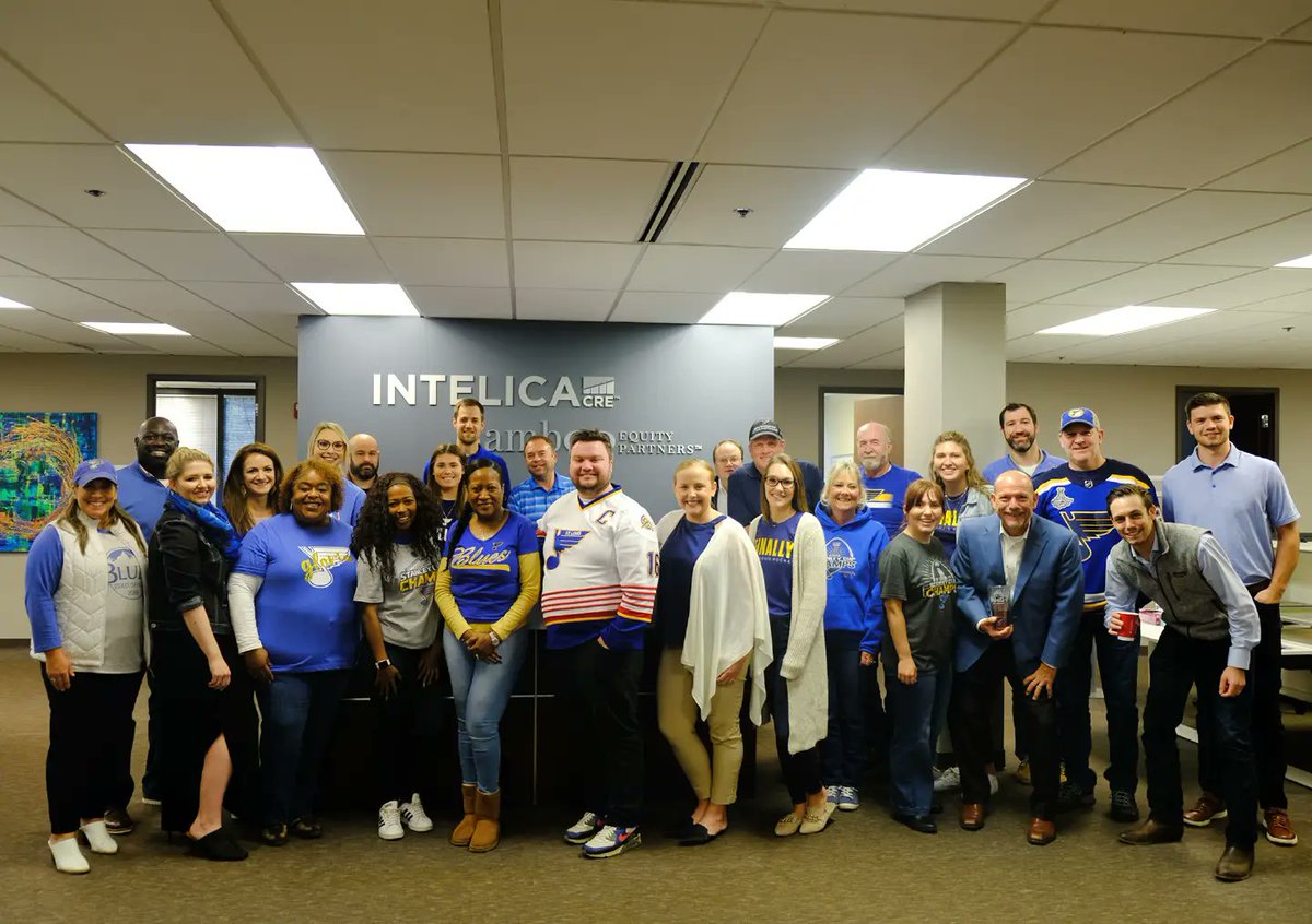 IntelicaCRE's tweet photo. Let's go @StLouisBlues! We couldn't wait to watch the first home game of the season tomorrow, so we had to celebrate today! #intelica #commercialrealestate #RealEstate #CRE #corfac #StLouis #STL #stlouisrealestate #Missouri #stlblues #lgb #letsgoblues https://t.co/xgimim6U4I