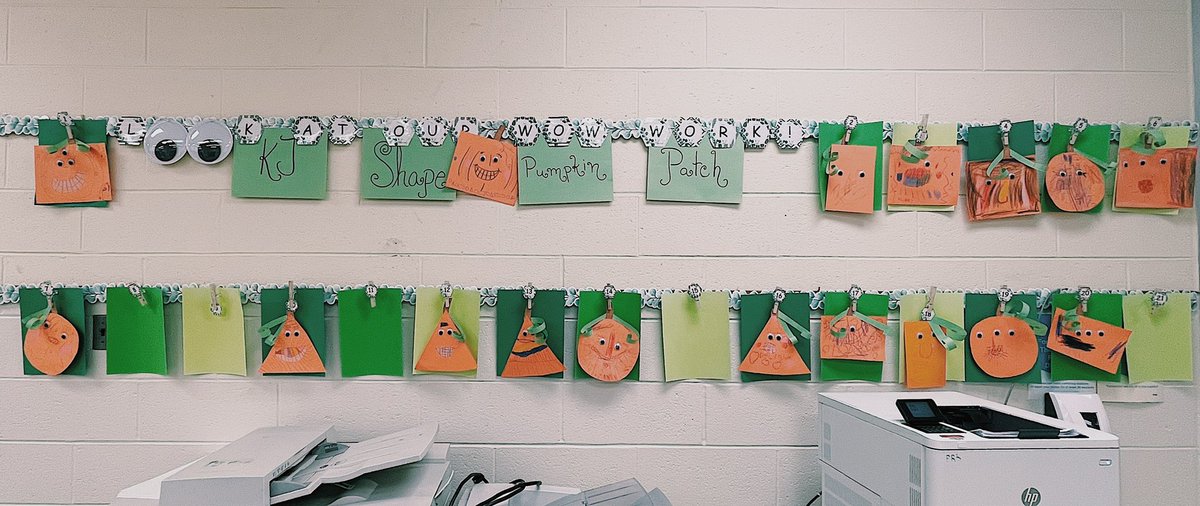 FTSD_Johnson's tweet photo. After reading Spookley the Square Pumpkin as well as different non-fiction books about pumpkins and learning about shapes in math, my Ss worked hard to create their very own shape pumpkin patch! What a fun way to end the week! @HTSD_Wilson @MayreniFermin https://t.co/FZVfV03yYg