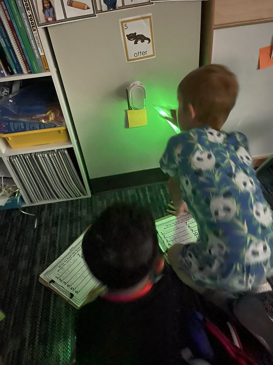 PaezMrs's tweet photo. We had a blast using our chem lights to learn about nocturnal animals this week!! @TISDGOES #rockyourschool #GOseastheday🐯🖤💛 https://t.co/wJF3JVp9yv