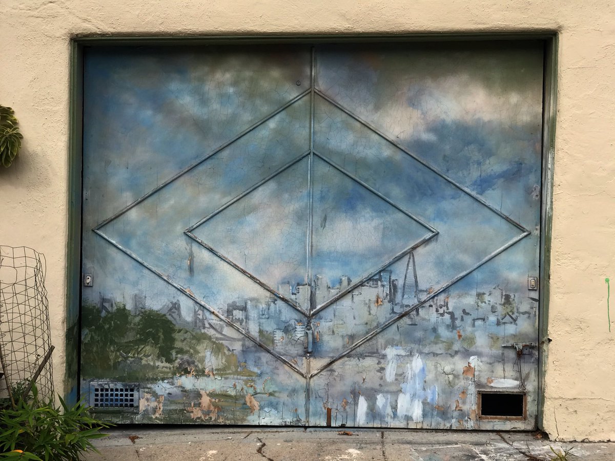 seanyodarouse's tweet photo. Love the #GarageDoor #mural on this building at the corner of Virginia and Euclid #BeautifulBerkeley #QuirkyBerkeley https://t.co/fGMGCLU7XP