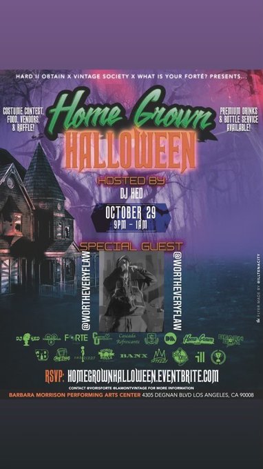 October 29th I will be performing live in LA at the @homegrownradio Halloween event hosted by @djhed<a href="/tag/bme"class="tags"><span>#bme</span></a>