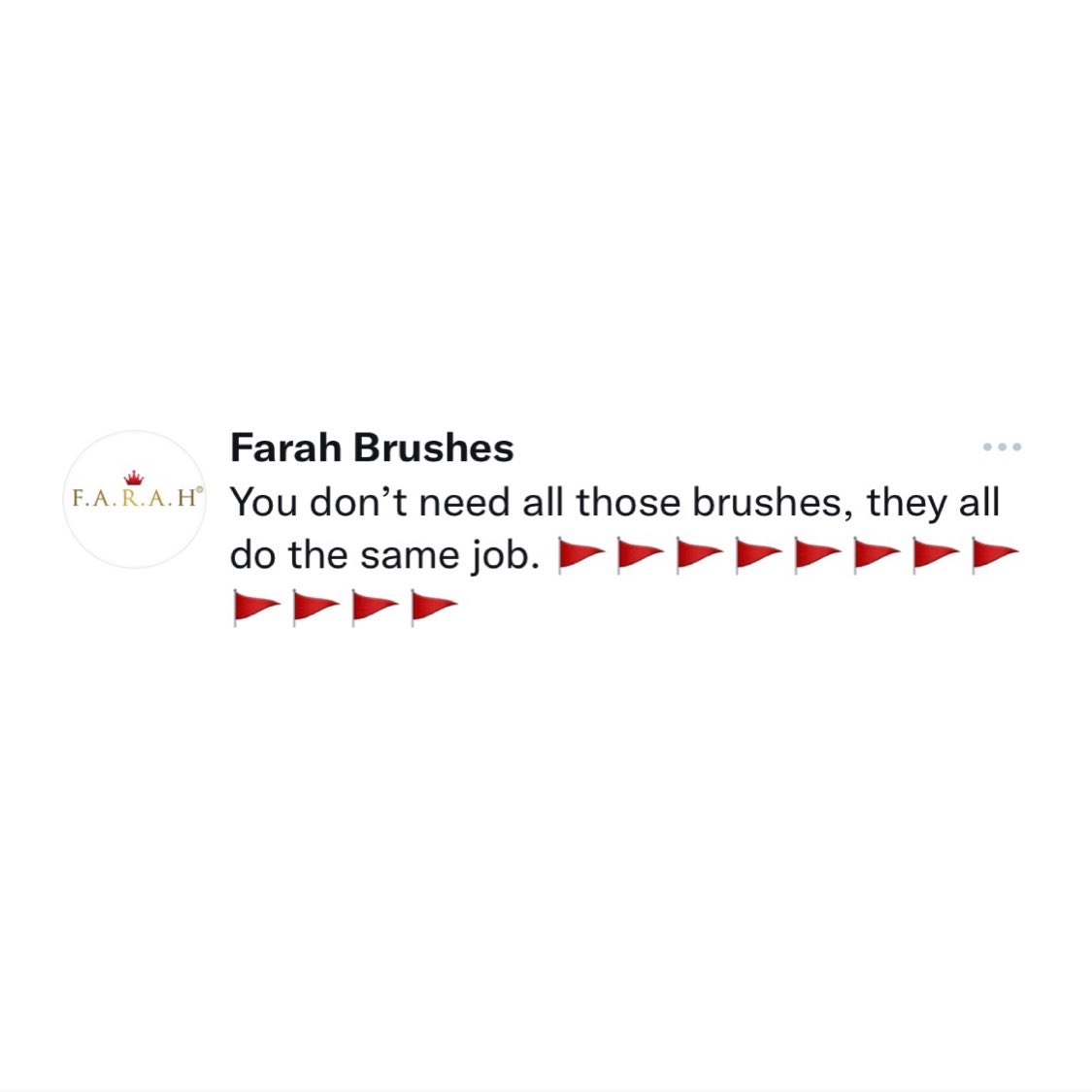 FARAHBrushes's tweet photo. 🚩🚩🚩🚩 no they don’t, when you need that specific brush for that inner corner highlight…. if he only knew the struggle 😅
#farahbrushes #redflag #makeupbrushes #innercorner #highlight #glowup #friday #friyay https://t.co/JrEGdeSsp7
