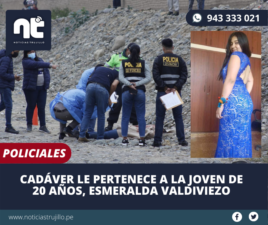 ntrujillo_pe's tweet photo. 📌🚨 La joven Esmeralda Valdiviezo, de 20 años, fue asesinada de un balazo en la cabeza. Su cuerpo fue arrojado en la quebrada León Dormido en el sector Virgen del Socorro, en el centro poblado El Milagro.
#NTInforma #Feminicidio #Trujillo https://t.co/xsfonEohHC